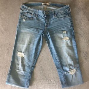 Hollister light wash ripped jeans